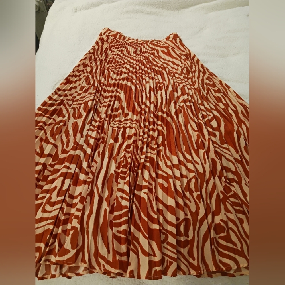 Plus Size The Isobel Silky Pleated Skirt by Anthropologie
